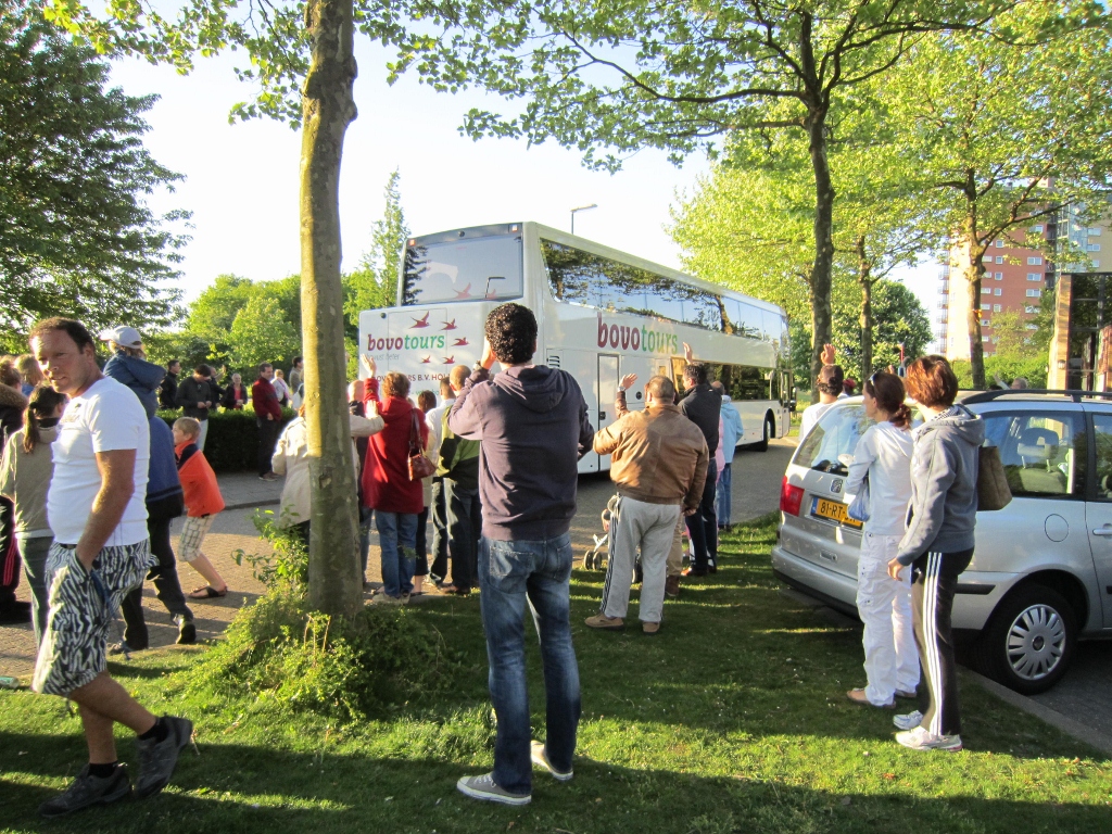 De bus is vanmorgen vroeg vertrokken