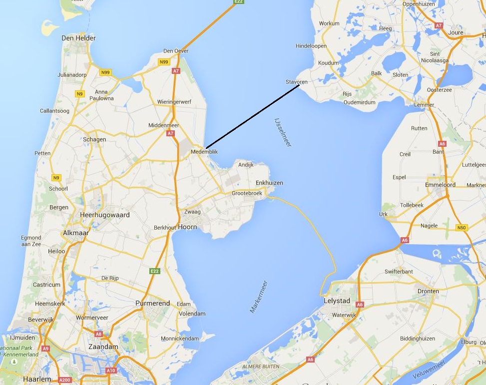 Open Water 2015 NK 22km kaart