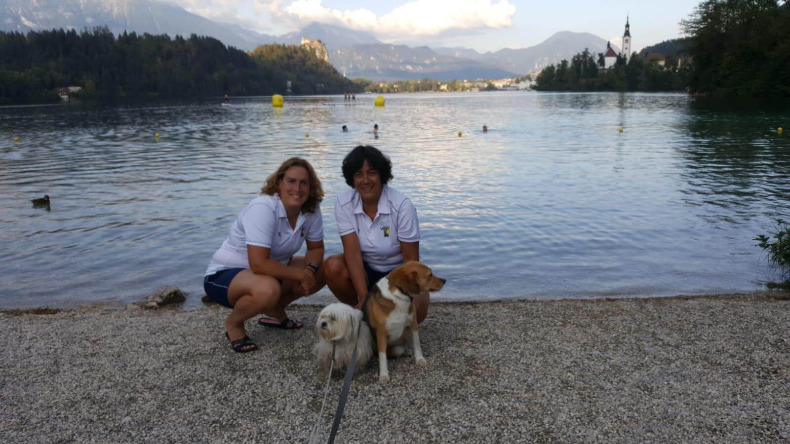 Yvette en Linda in actie tijdens Europese Masters Kampioenschappen in Slovenië